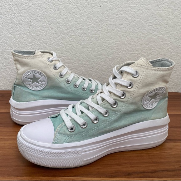 CONVERSE 572898C CTAS Move Hi Egret/Light Dew/White Women’s Sneakers Size 7 - Picture 3 of 16